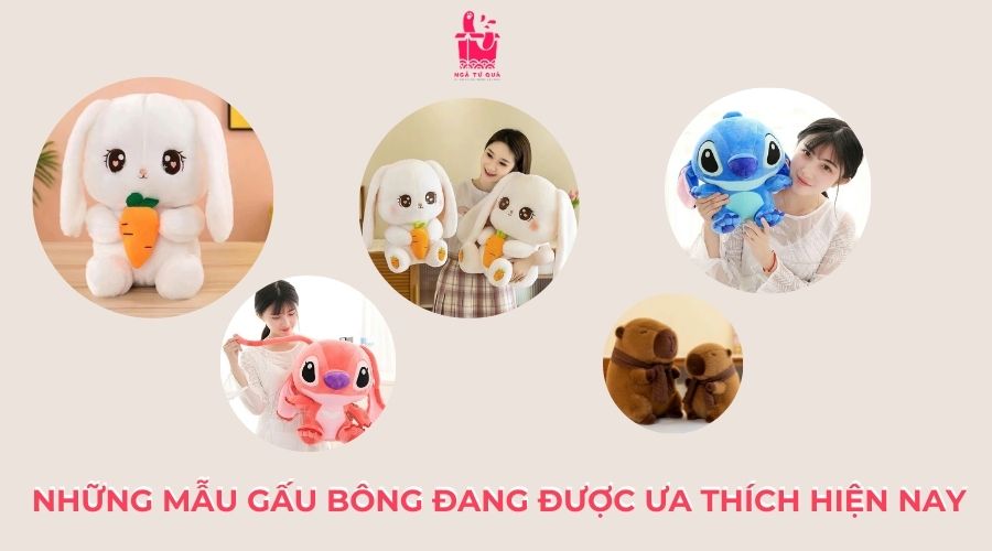 Những mẫu gấu bông được ưa thích hiện nay