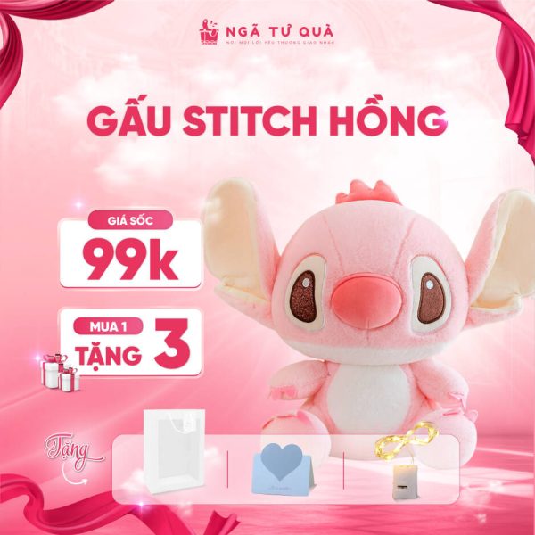 Gấu bông Stitch hồng