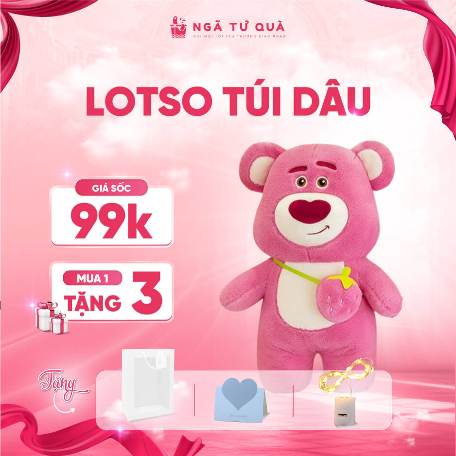 Gấu lotso túi dâu